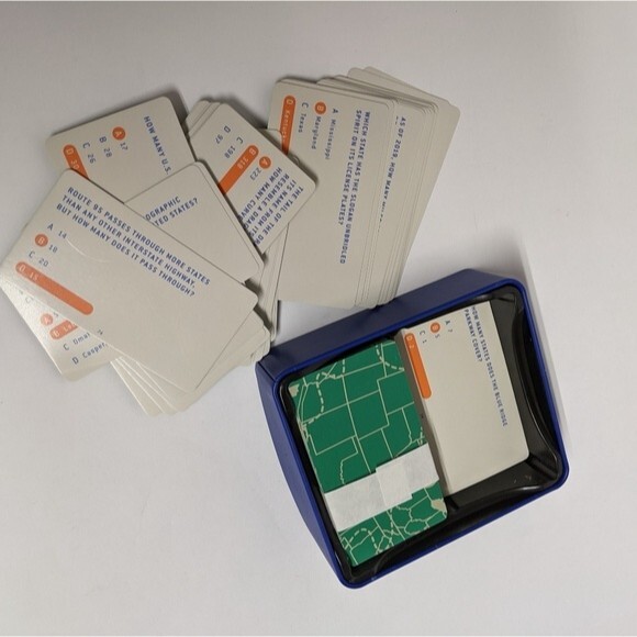 Gentlemen's Hardware American Road Trip Trivia Tin Box Fun on the Go - Picture 3 of 4